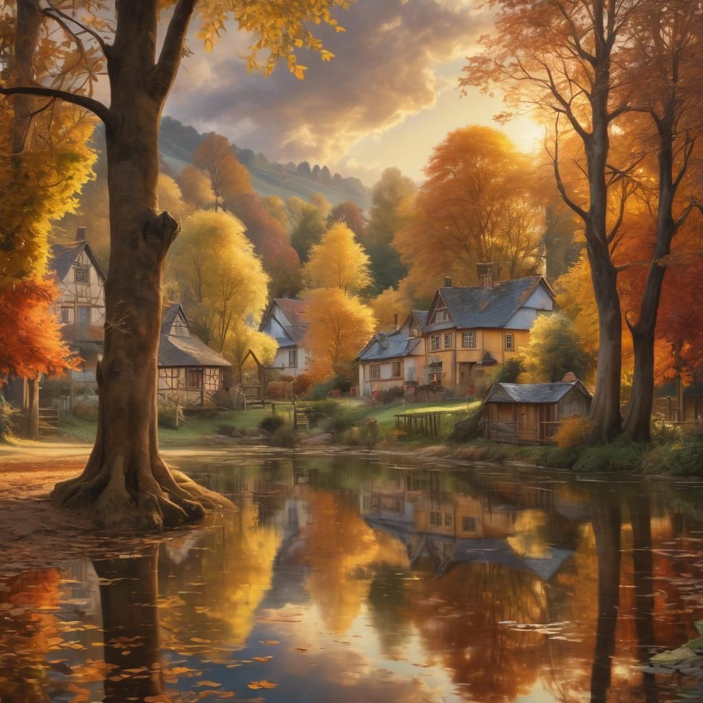 Autumn in a small village