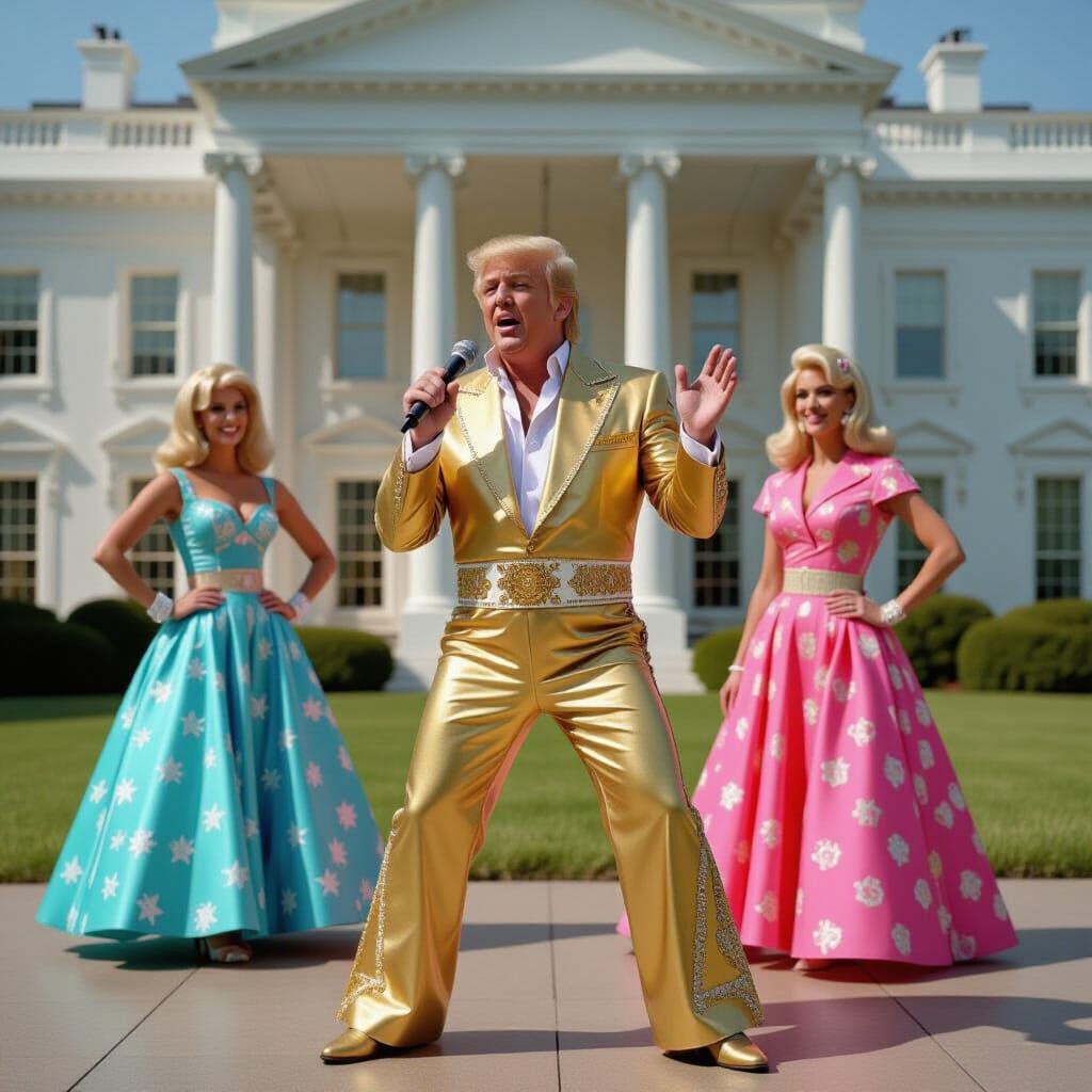 Donald Trump as Elvis in Pop Art Style