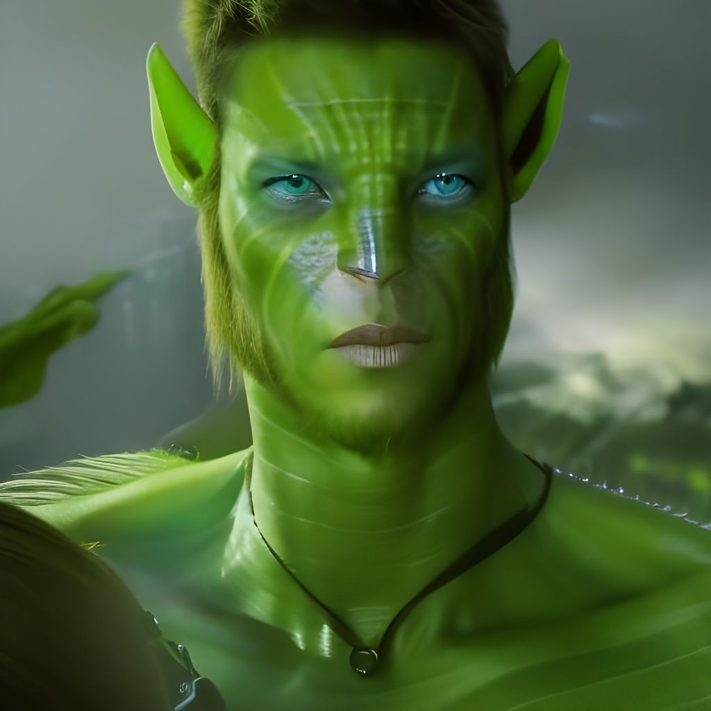 Na'vi in Matrix Green Code: Digital Matte Painting