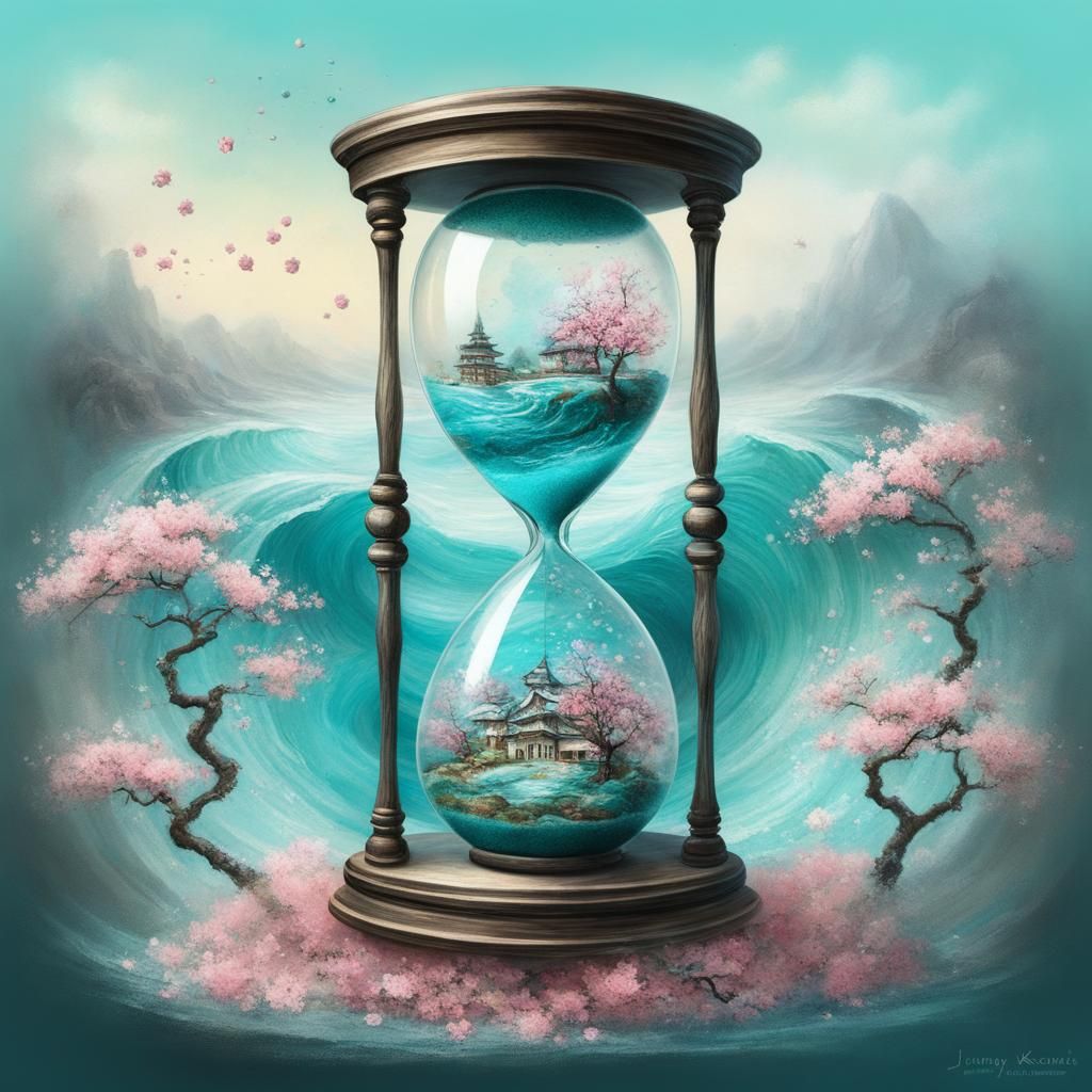 Hourglass Microworlds: Blossoms and Waves as Impasto Paintin...