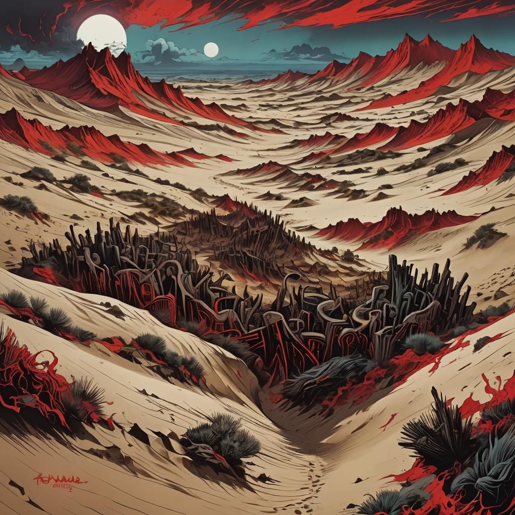 Chaotic Album Cover Art with Intense Energy