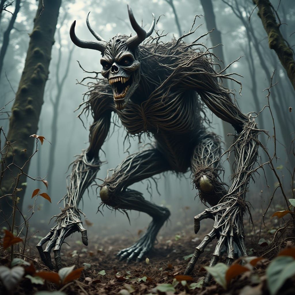 a made of wires monster <lora:Dark Art FX New:1.0>