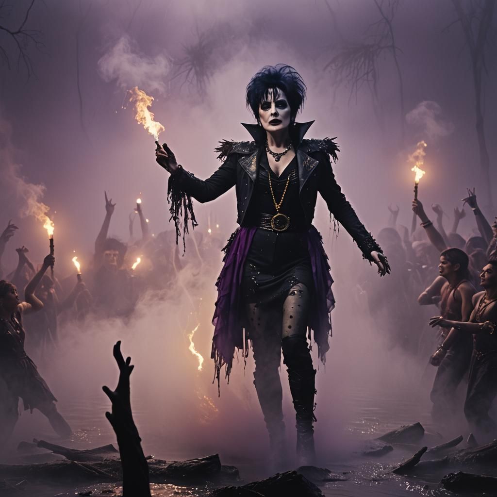Siouxsie Sioux Performs in Dark Fantasy Style