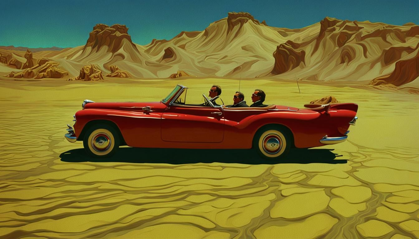 Raoul Duke and Dr. Gonzo's Desert Road Trip