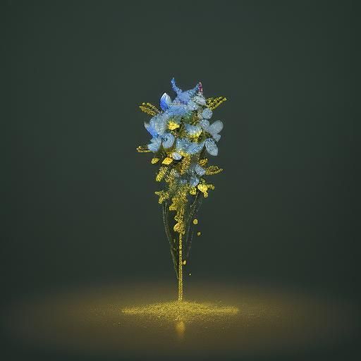 Fractal Figure in Abstract Expressionism Style