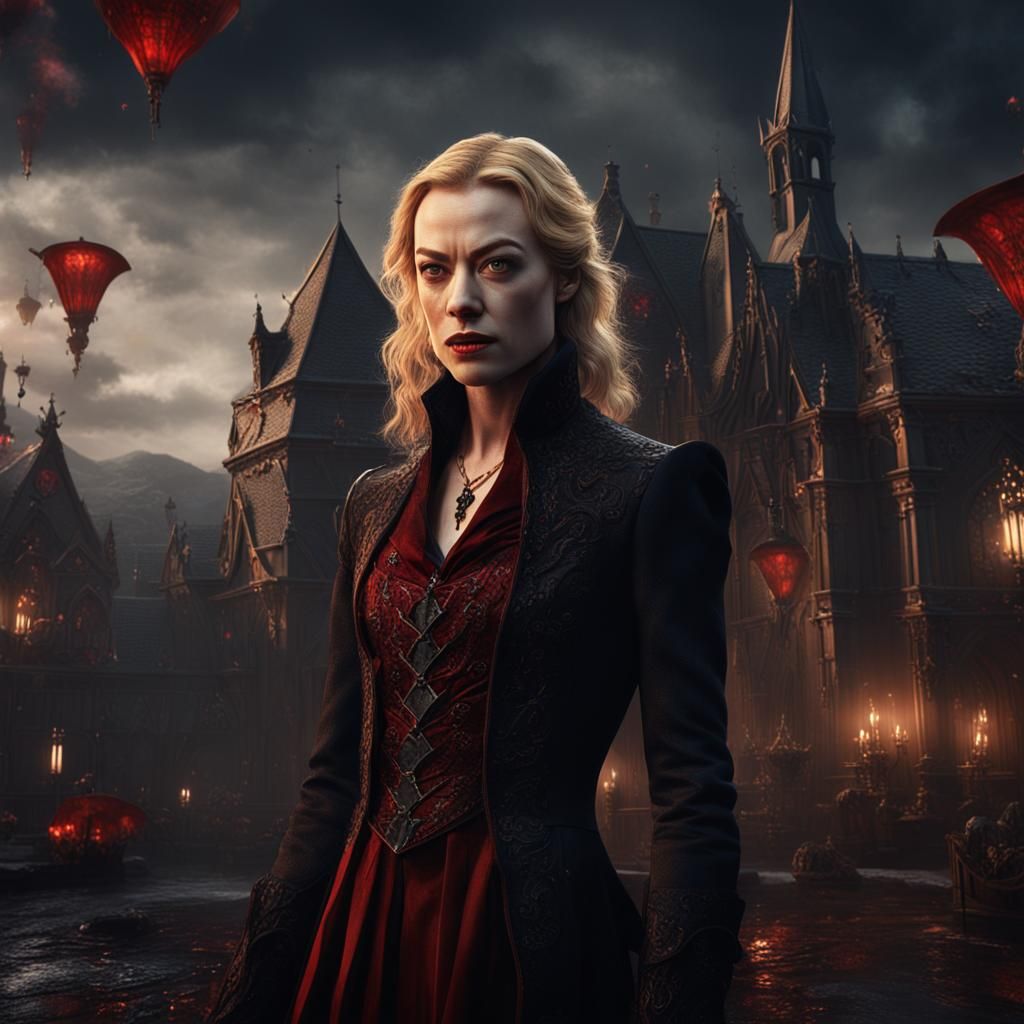 Yvonne Strahovski as a Vampire: Detailed Matte Painting