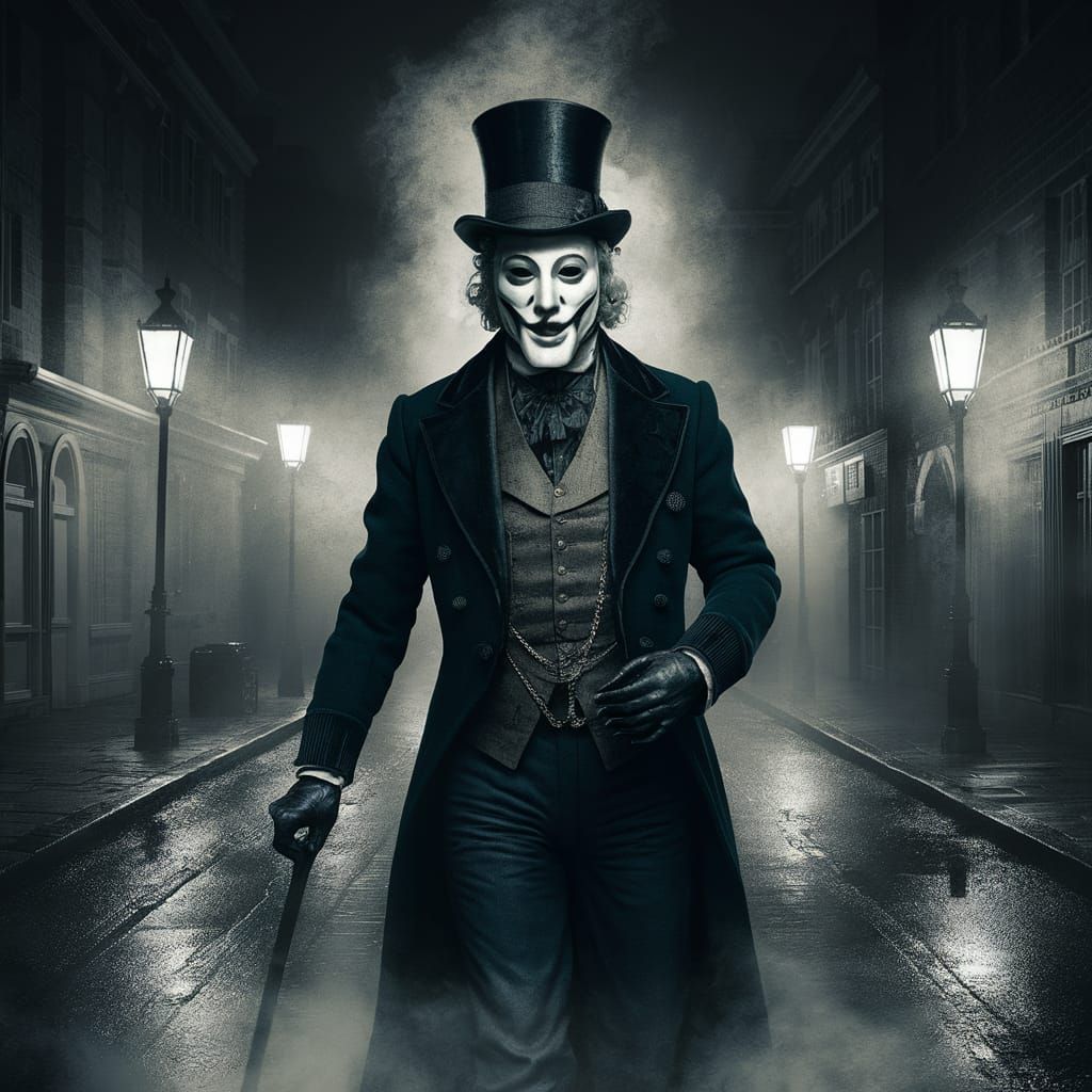 Eerie Spectral Victorian Gentleman in London Fog
