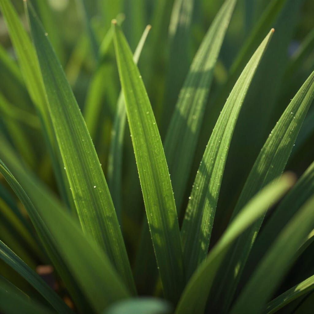 Breathing Grass Leaves in Dramatic 3D Render