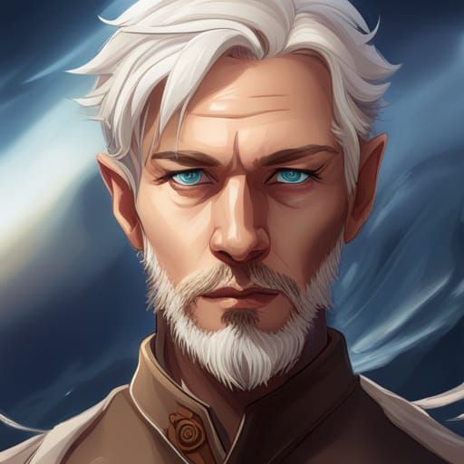 Elf Portrait in the Sky: Hyperdetailed Digital Art