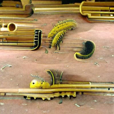 Caterpillar Playing Instruments