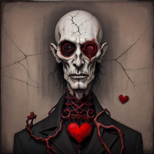 Distorted Man in Dark Surreal Gothic Art