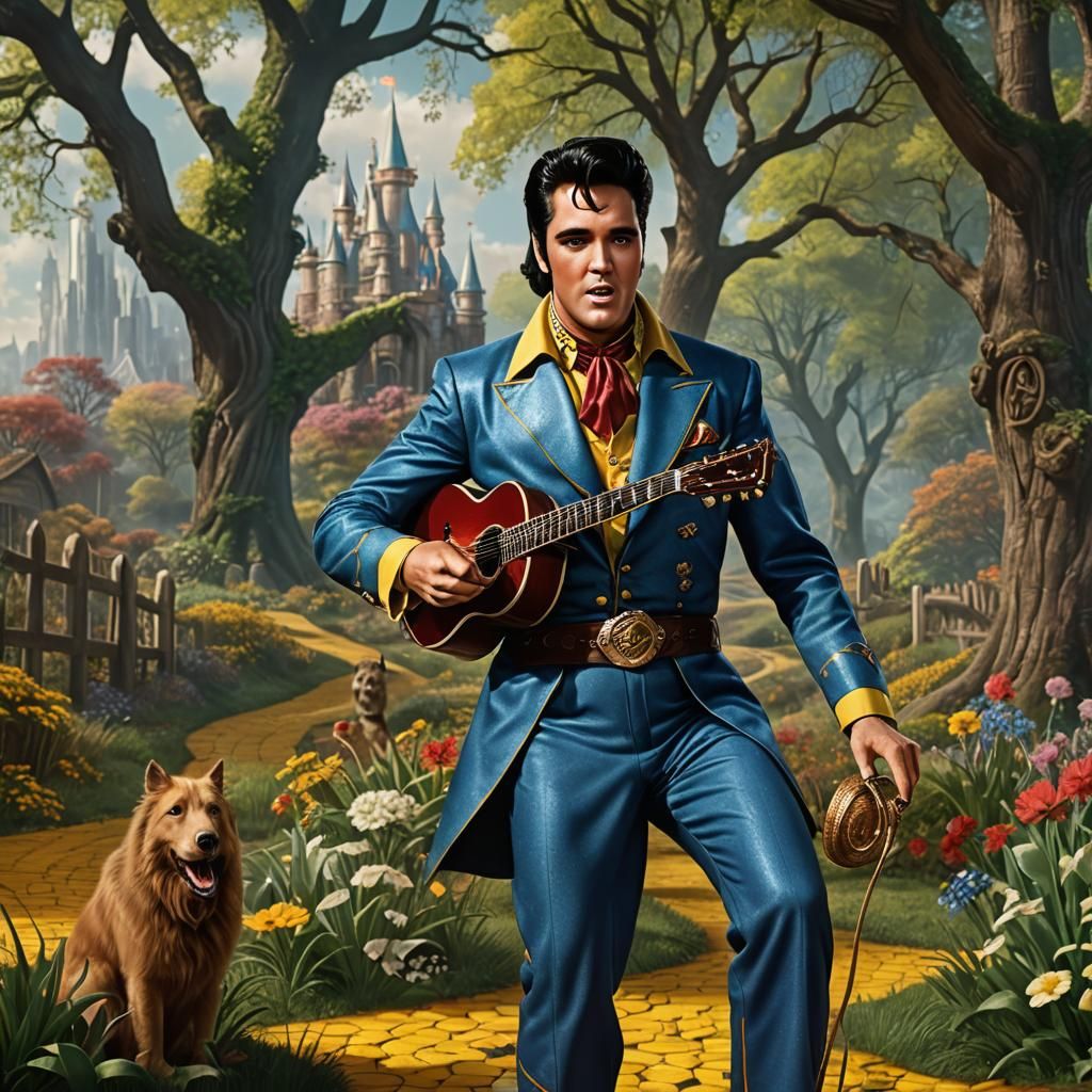 Elvis Presley as Wizard of Oz: Fantasy Concept Art