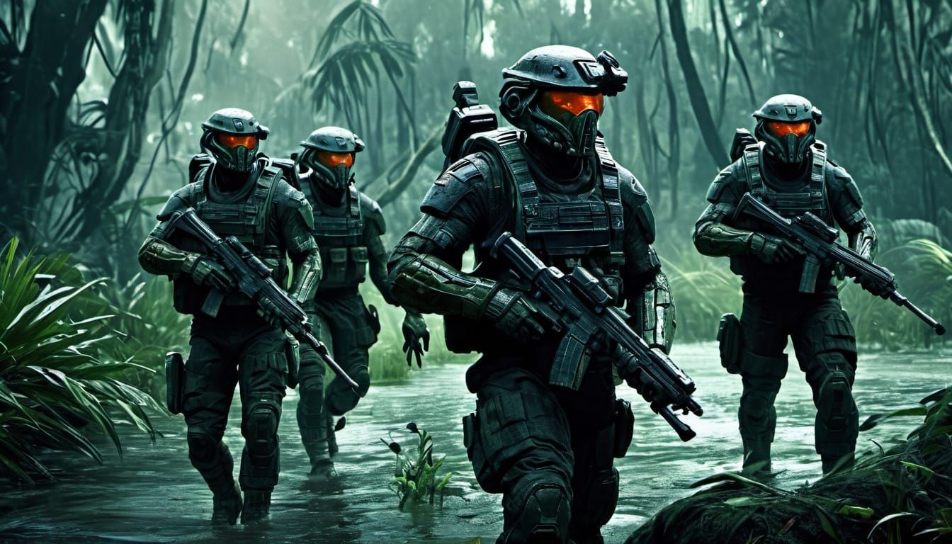 Scifi soldier team...