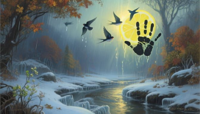 Spectral Autumn Rains Guarding Winter Borders