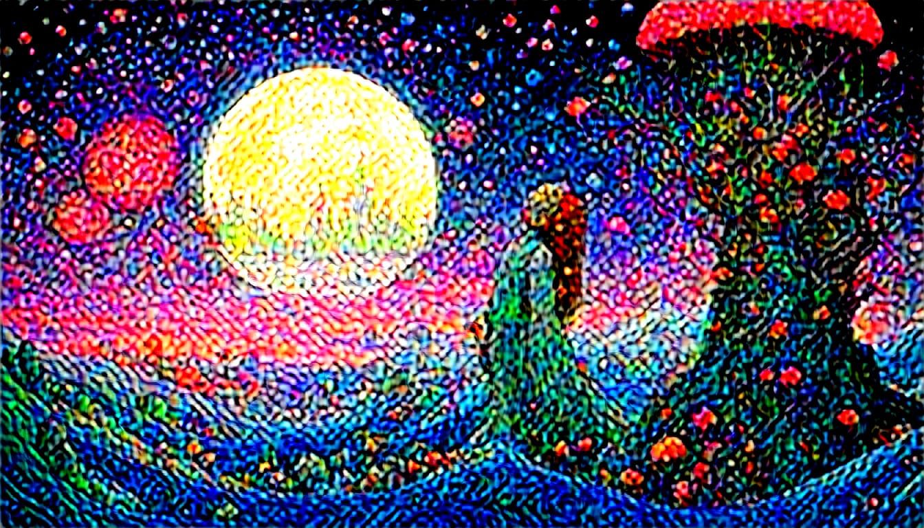 Mystical Creature in an Ethereal Labyrinth of Light