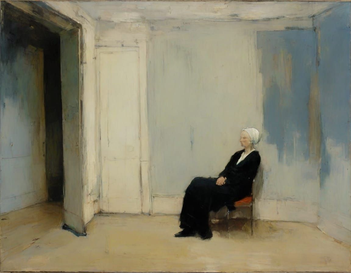 Impressionist Figure Painting with Heavy Brushstrokes