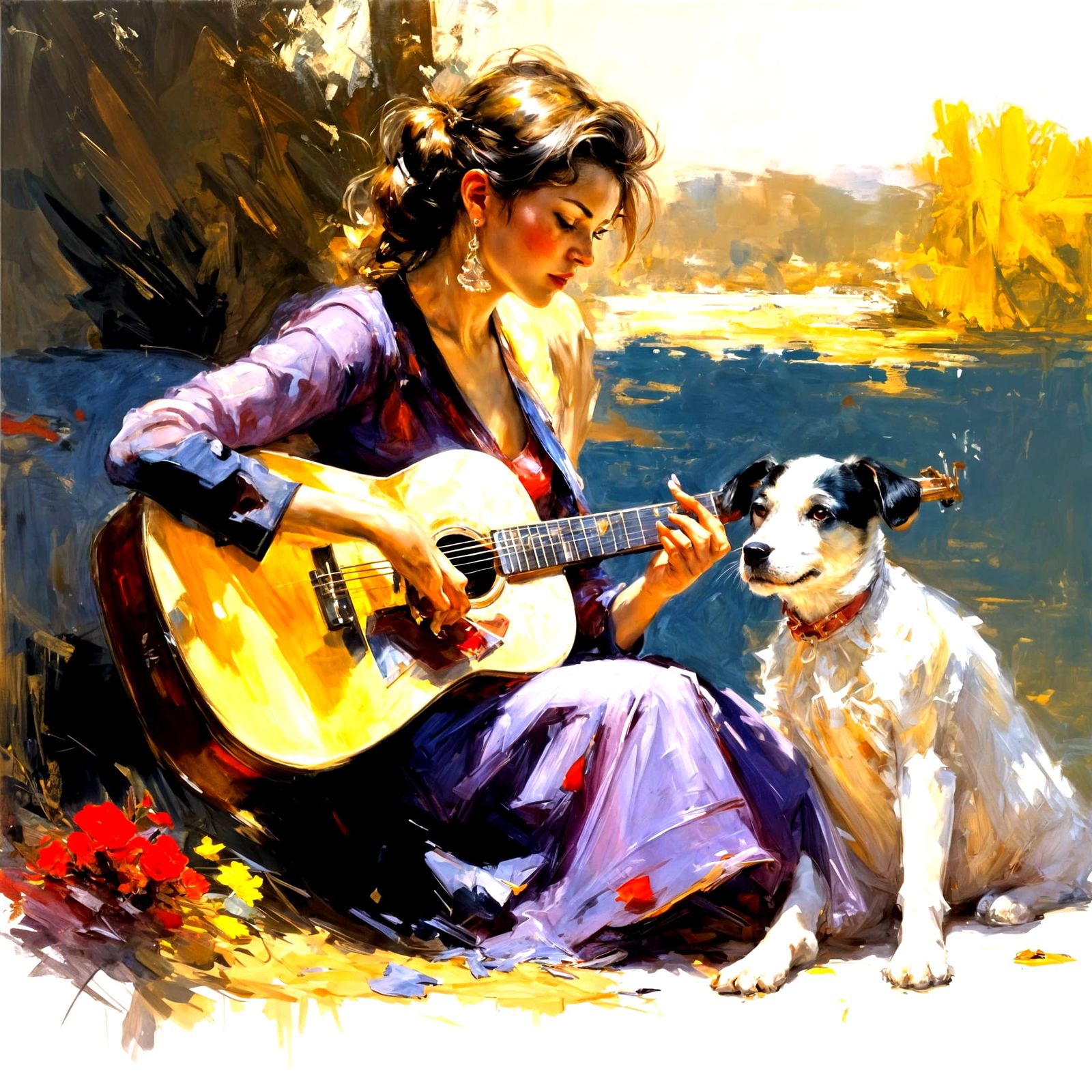 Romantic Portrait in Soft Golden Light