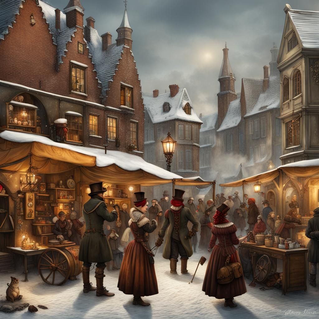 Steampunk Winter Fair in Village Square