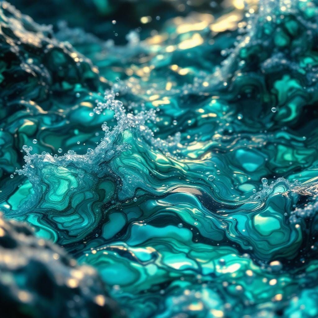 Abalone Shell with Turquoise and Malachite Hues