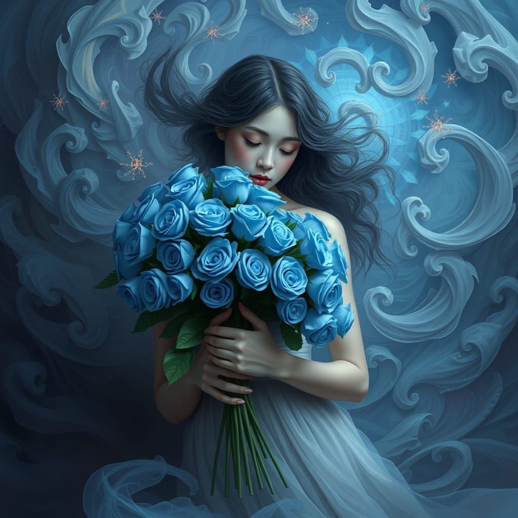 blue roses
