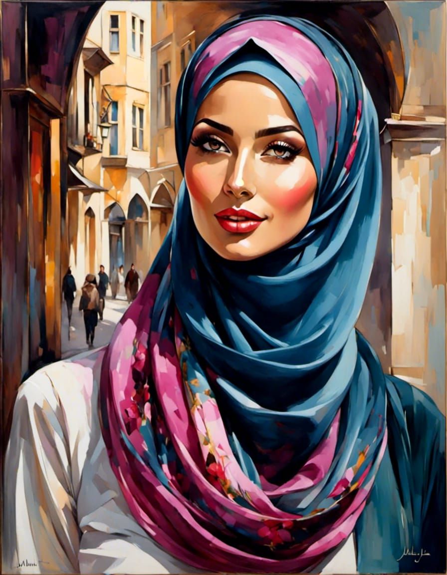 Elegant Portrait of a Woman in Hijab