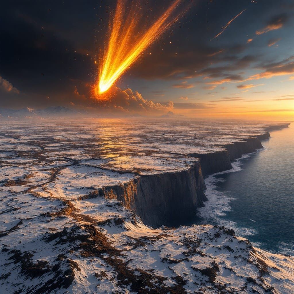 Glowing Comet Obliterates Jurassic North America