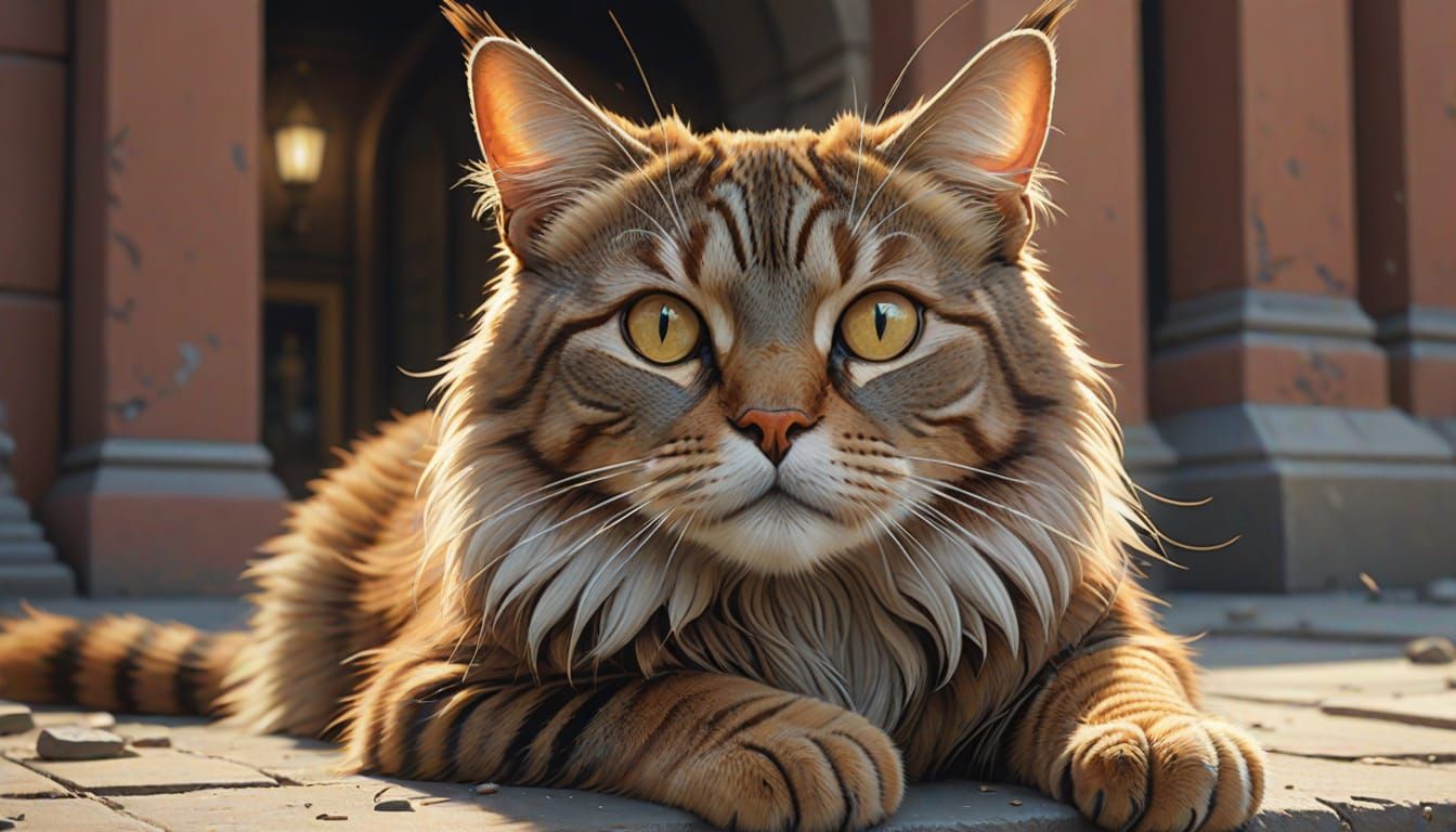 Majestic Feline Portrait in Photorealistic Style