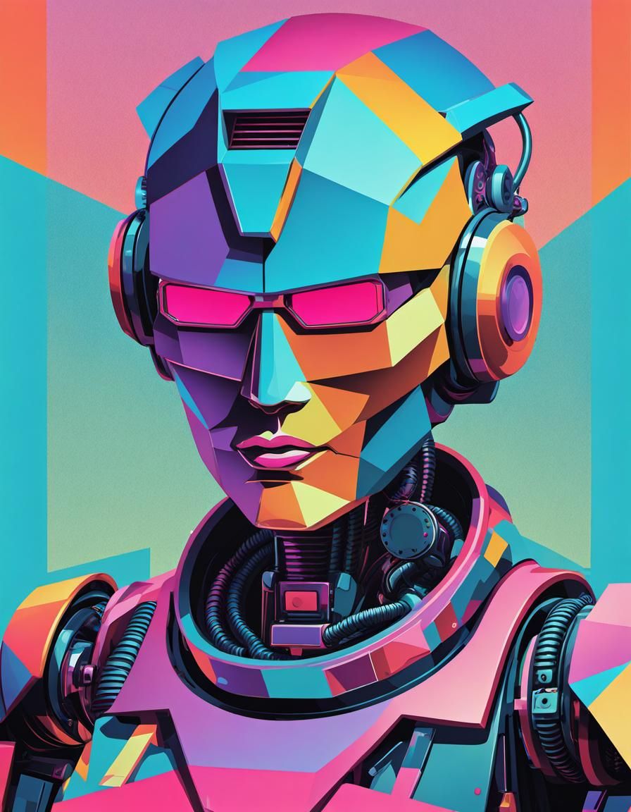 dada Pop vaporwave Robot