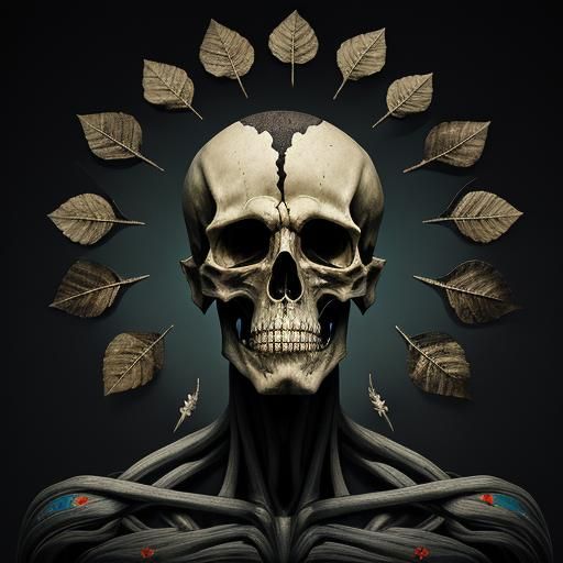 Surreal Digital Man Lost in Logic, Inspired by Filonov and M...