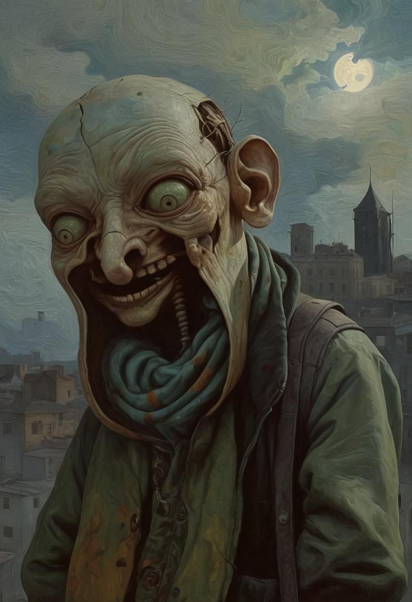 Surreal Psychedelic Dreamscape in Filmic Hyperrealism