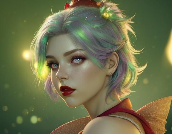Tinkerbell Christmas Queen Portrait in Unreal Engine 5