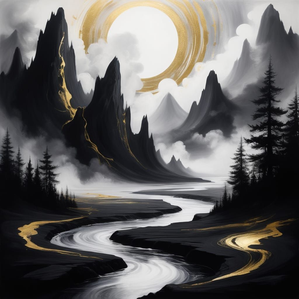 Cosmic World Birth Painted in Living Ink