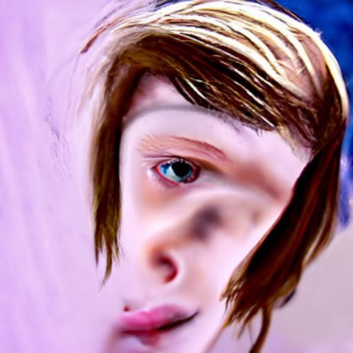 Photorealistic Portrait of a Teenager with Blue Eyes
