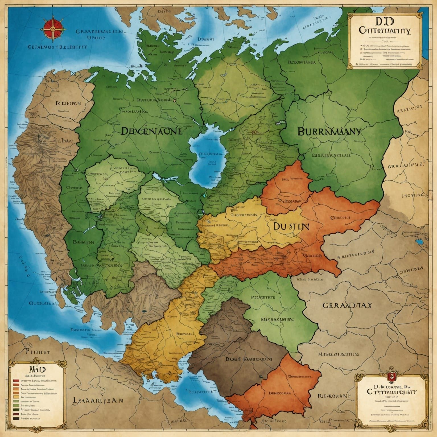 Fantasy Map of D&D Region Inspired by Germany