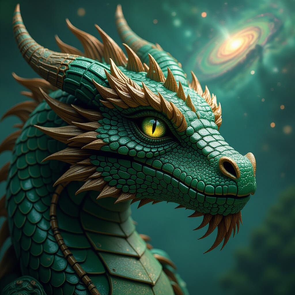 Dragon Eye Reflecting Galaxy in Biomechanical Style