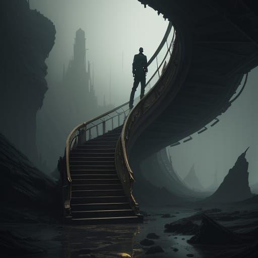 Endless Staircase: Dramatic Digital Matte Painting