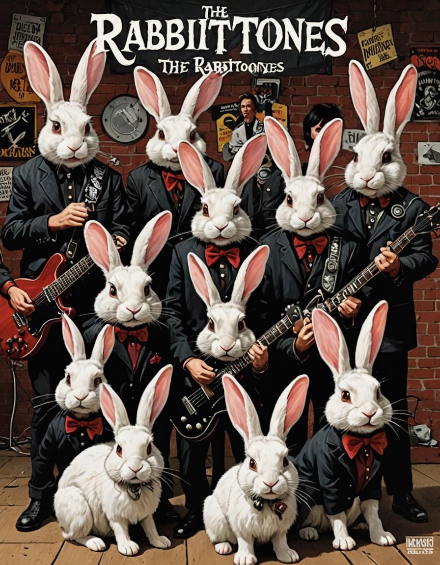 Punk Rock Rabbit Band Album Cover Art