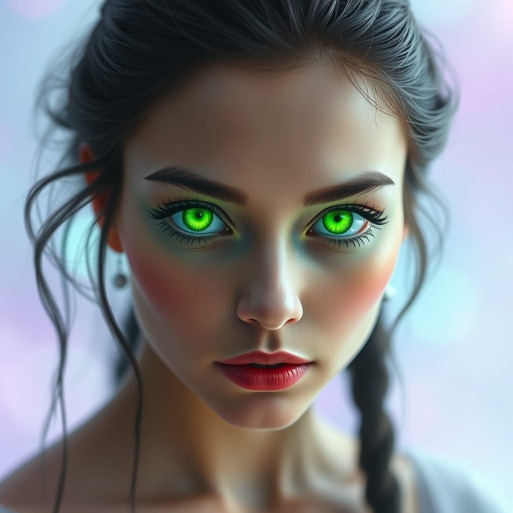 Ethereal Portrait in Dreamy Hues