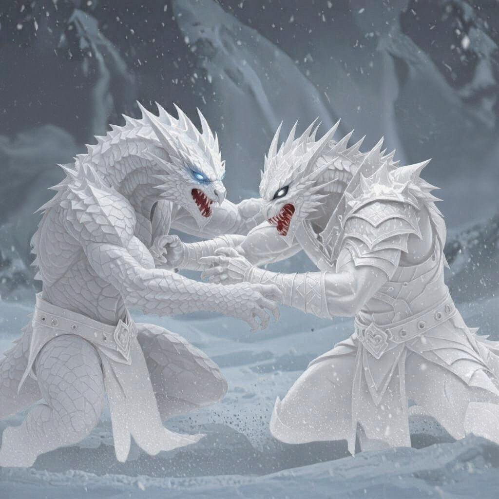 Dragonborn Battle: Marek vs. Corrupted Spectre in Snowy Figh...