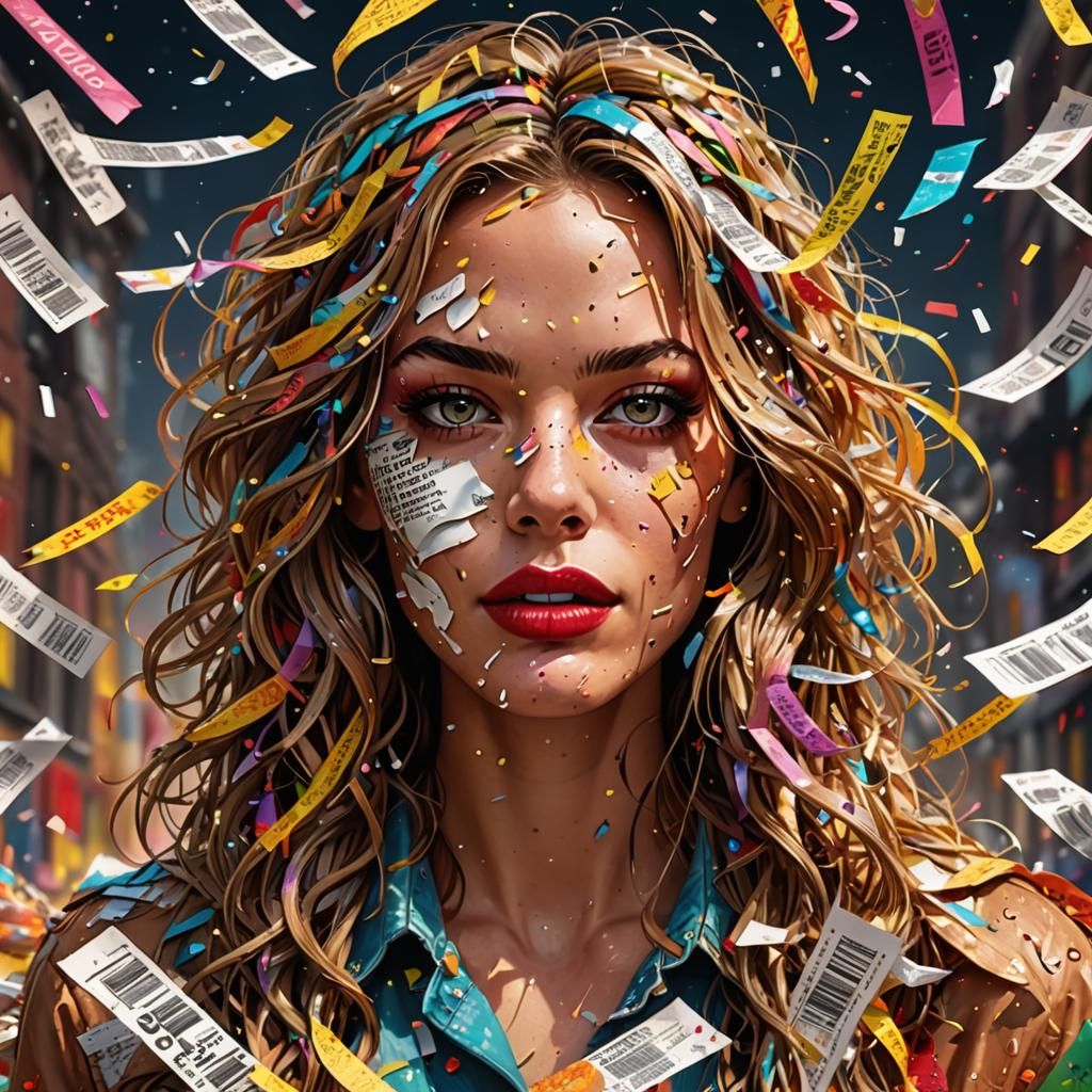 Photorealistic Model at Engagement Party in Digital Art