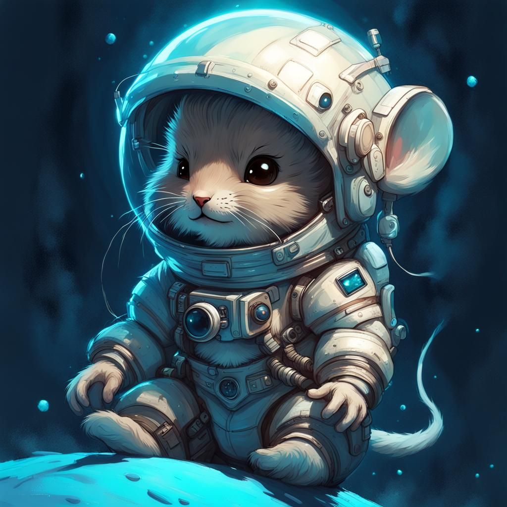 Adorable  astronaut mouse