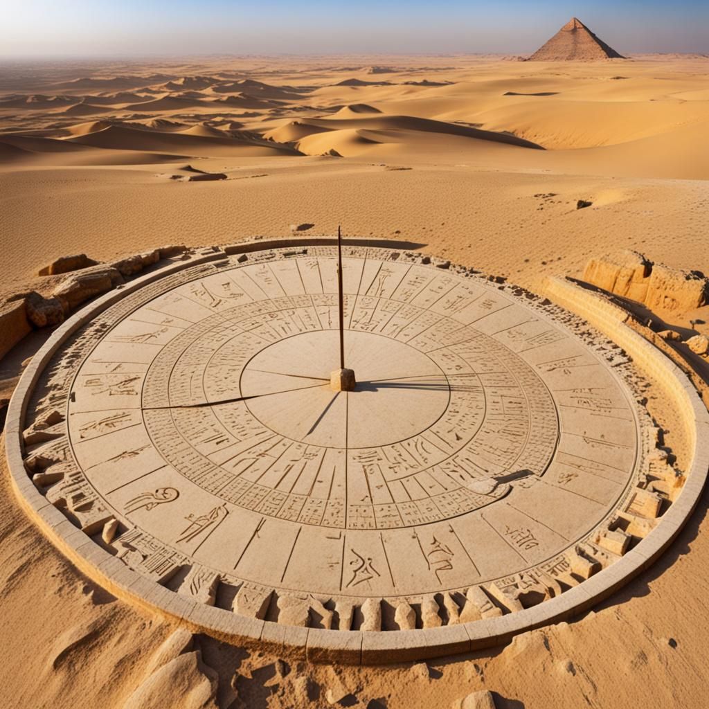 Ancient Egyptian Sundial Timepiece