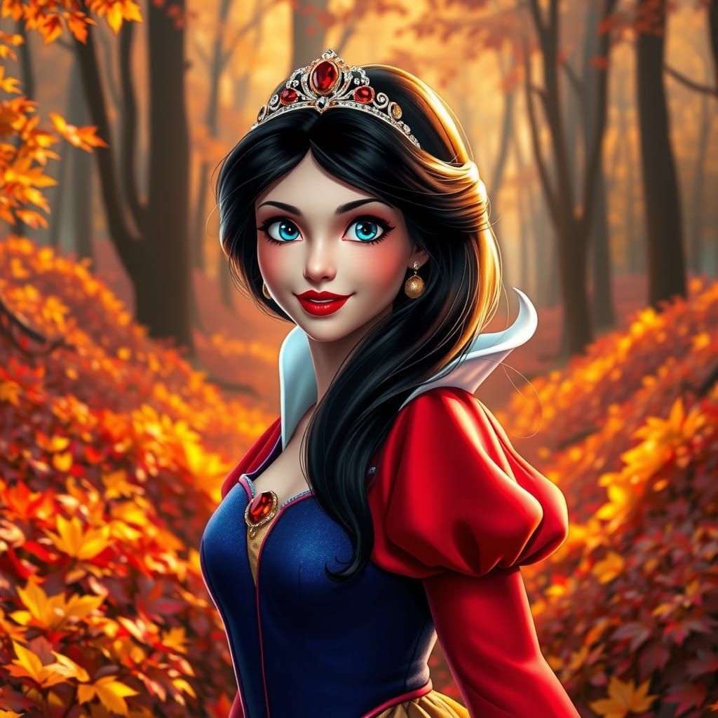 Snow White in Autumn Wonderland Portrait
