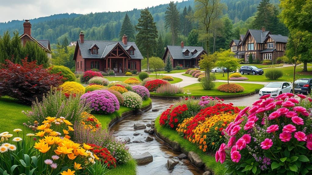 Serene Floral Oasis in Brushtanic Park