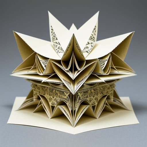 Kirigami Art: Abstract Stacked Cats in Paper Cut Style