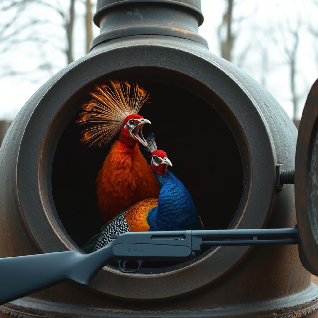 Vibrant Peacock Inferno Erupts in Kiln
