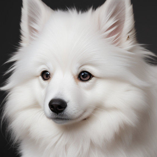 Beautiful German Spitz in Photorealistic Close-Up Portrait