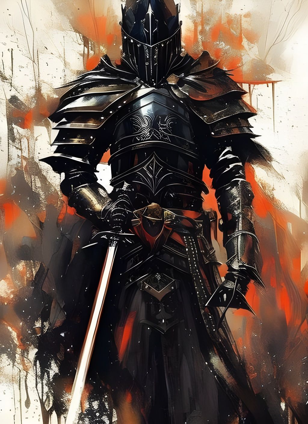 Medieval Knight Tournament Portrait in Speedpaint Style