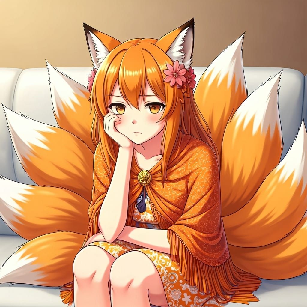 Anime Fox Girl Expresses Disappointment