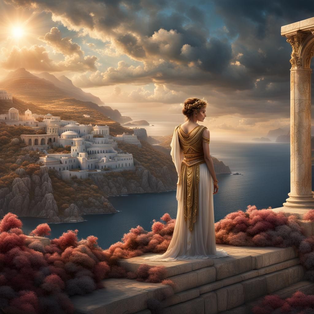 Epic Greek Goddess of Love: Digital Matte Painting